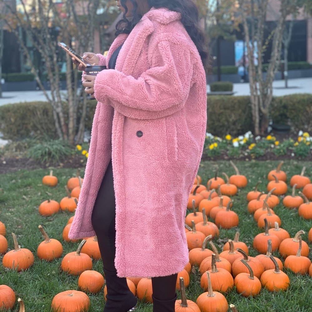 Rose Pink Teddy Coat